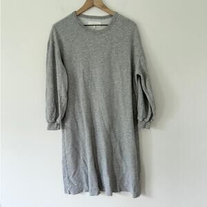 THE GREAT. Gray Long Sleeve Dress